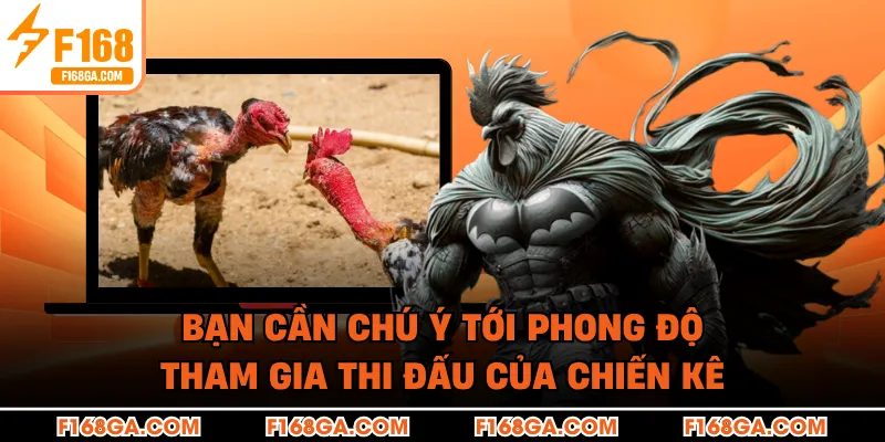 Bạn cần chú ý tới phong độ tham gia thi đấu của chiến kê