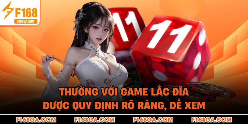 Thưởng với game lắc đĩa được quy định rõ ràng, dễ xem